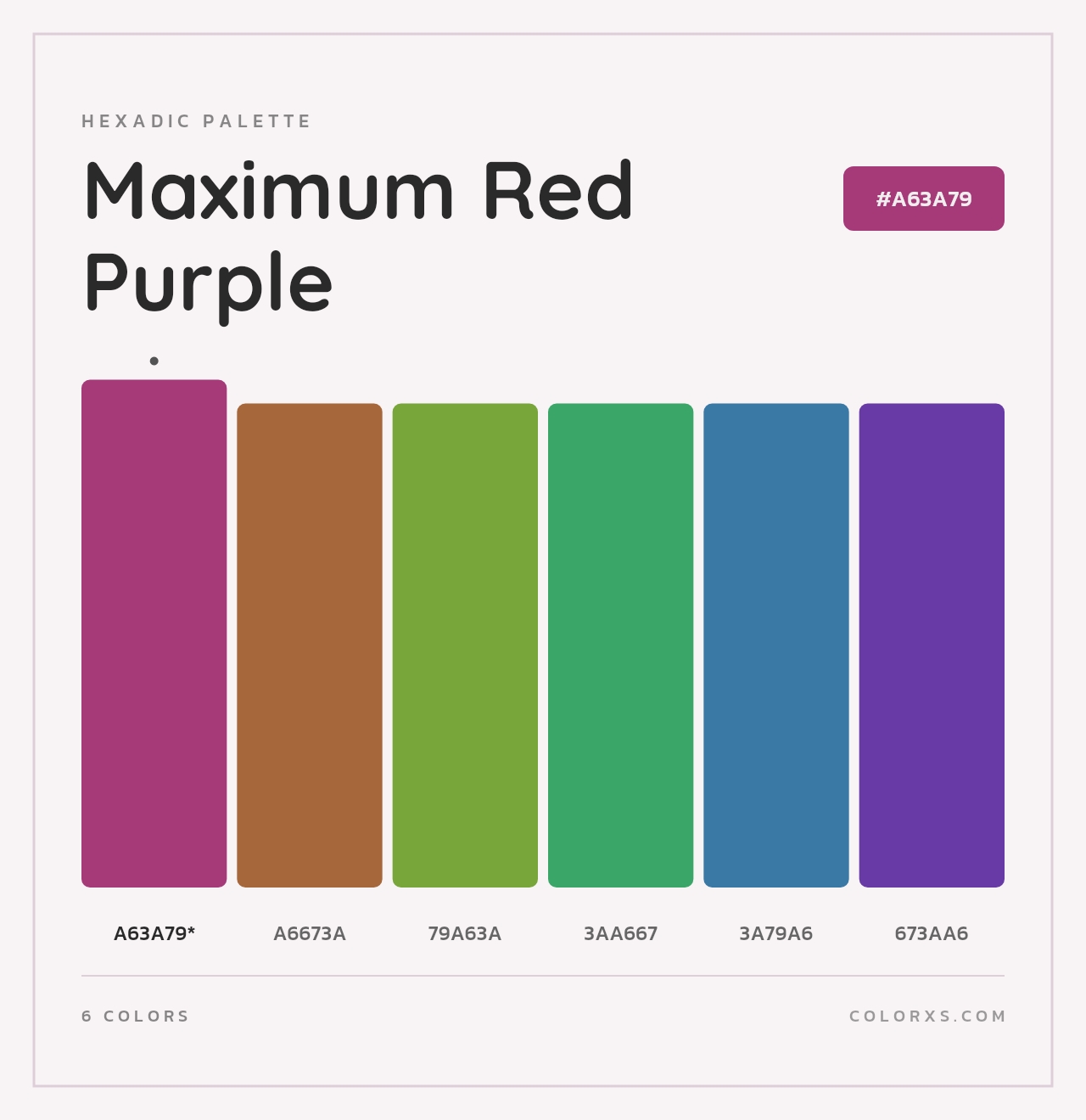 Maximum Red Purple - Hexadic Color Palette