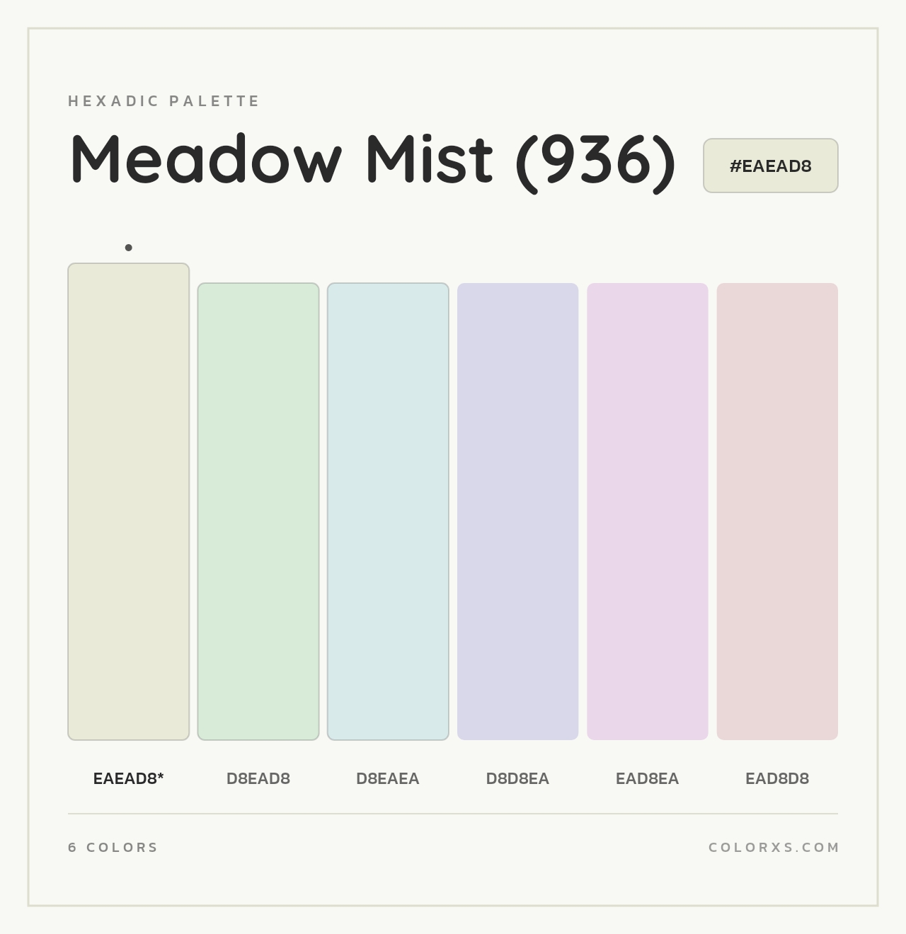 Meadow Mist (936) - Hexadic Color Palette