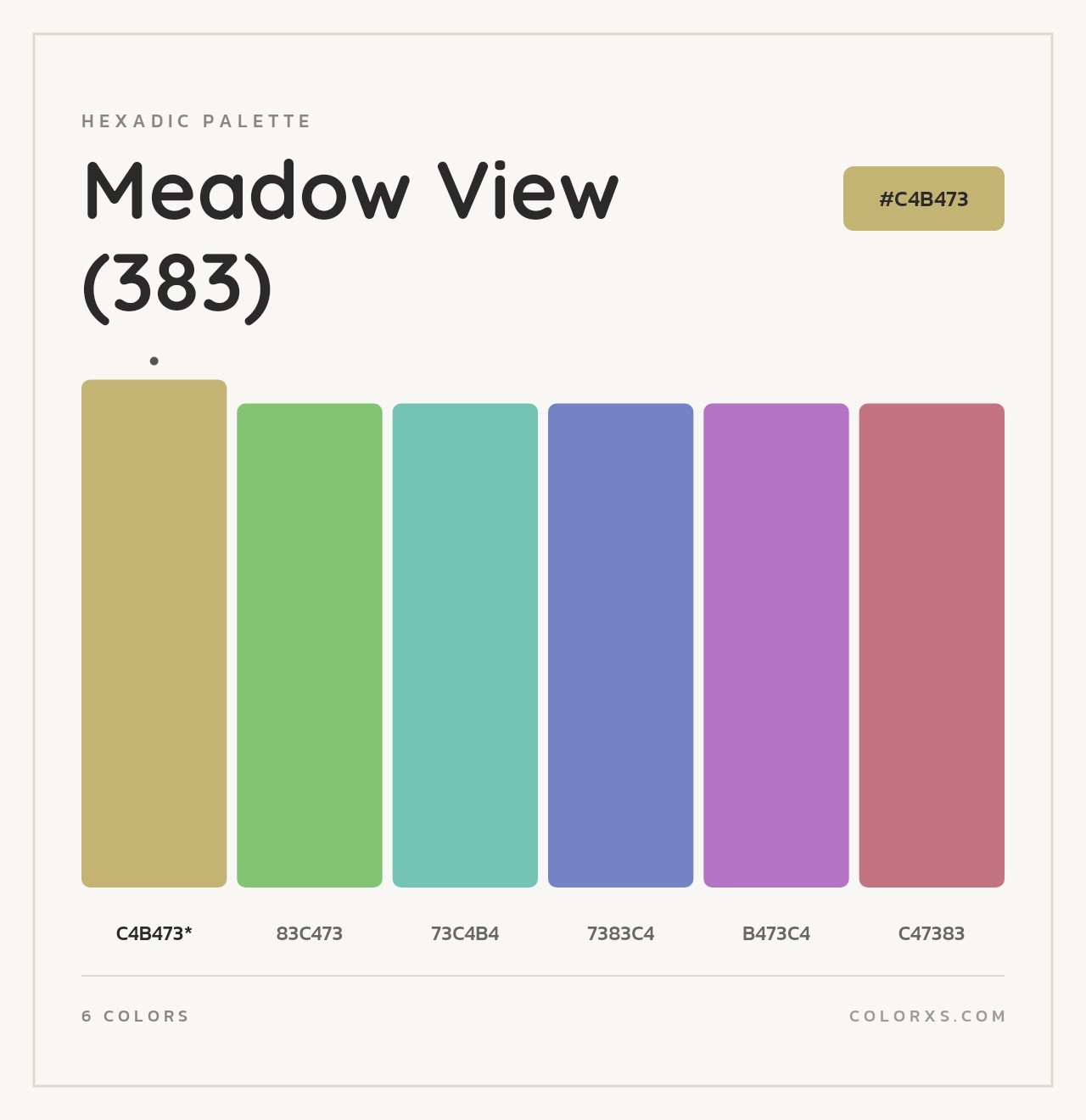 Meadow View (383) - Hexadic Color Palette