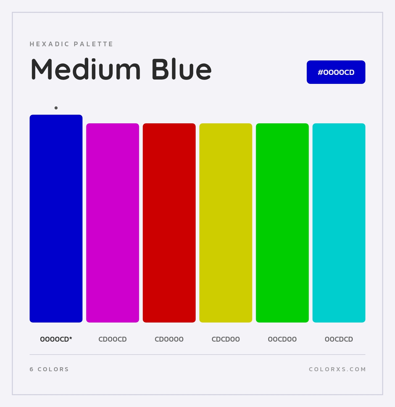 Medium Blue - Hexadic Color Palette