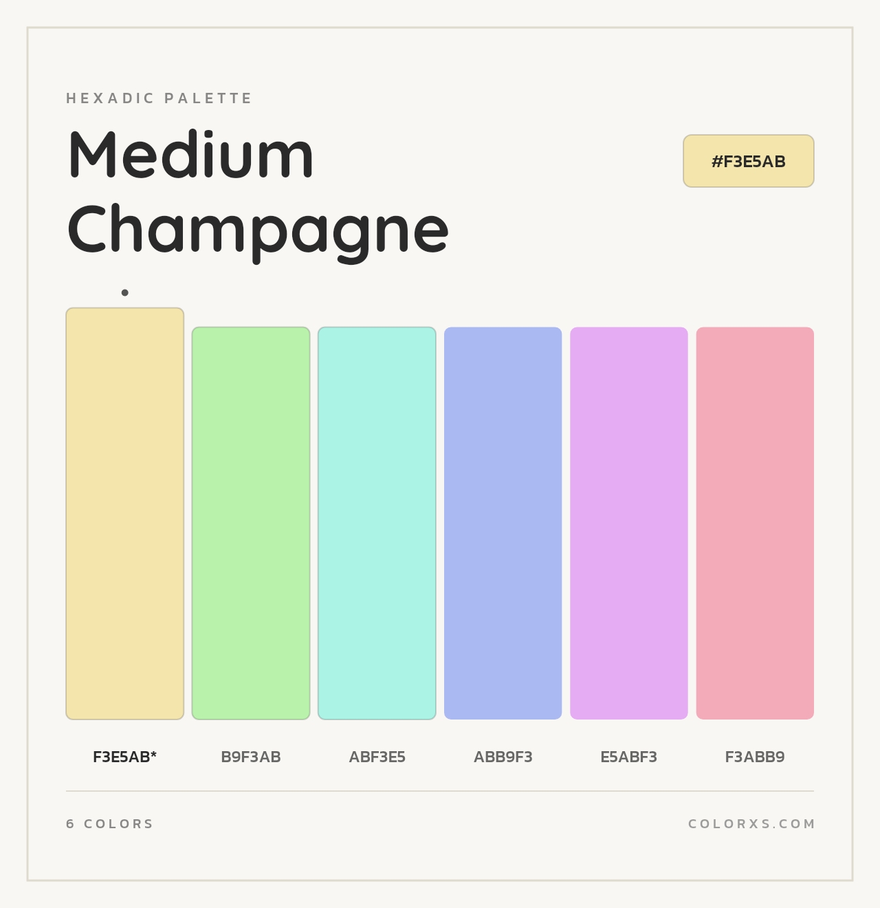 Medium Champagne - Hexadic Color Palette