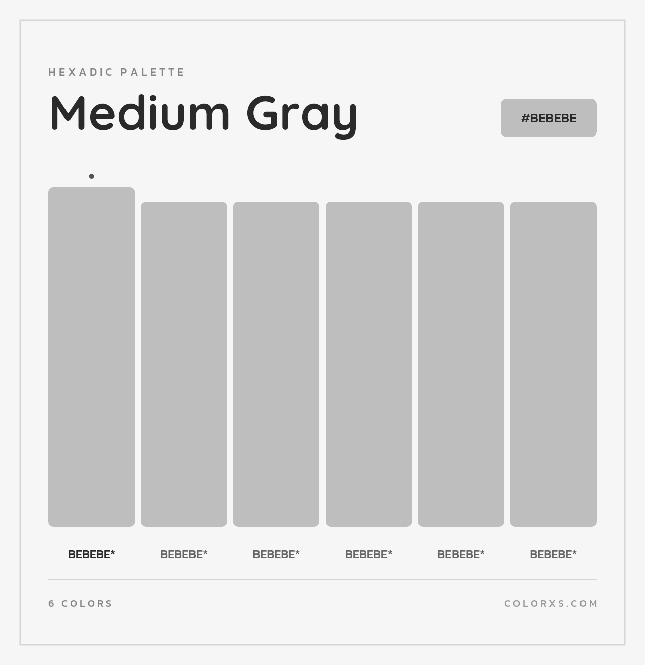 Medium Gray - Hexadic Color Palette