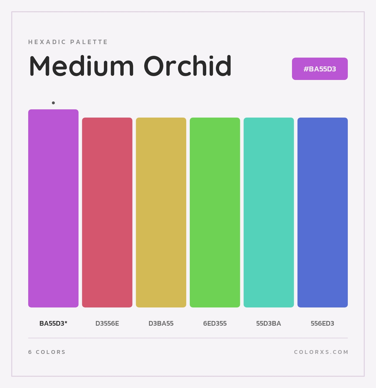 Medium Orchid - Hexadic Color Palette