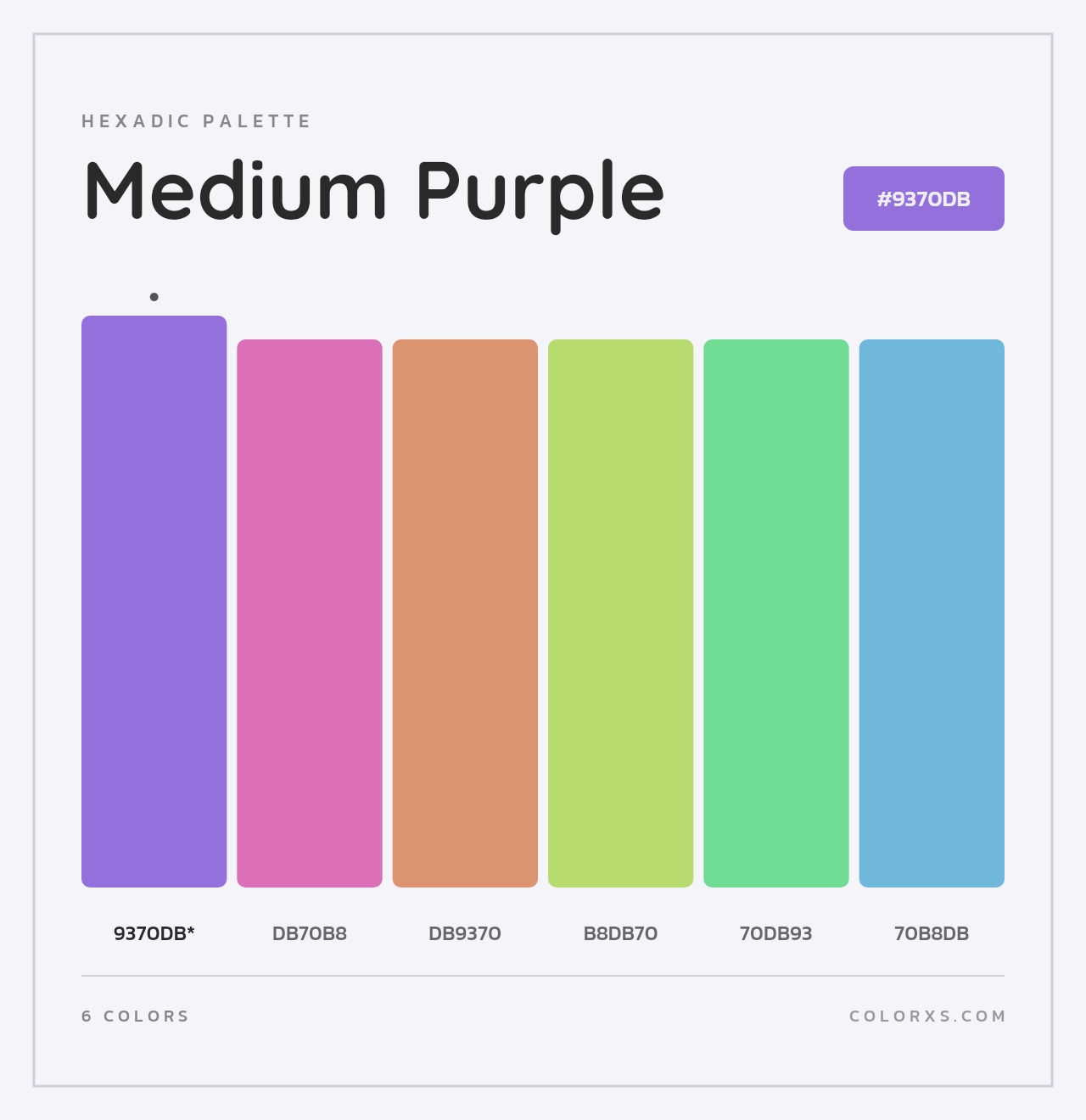 Medium Purple - Hexadic Color Palette