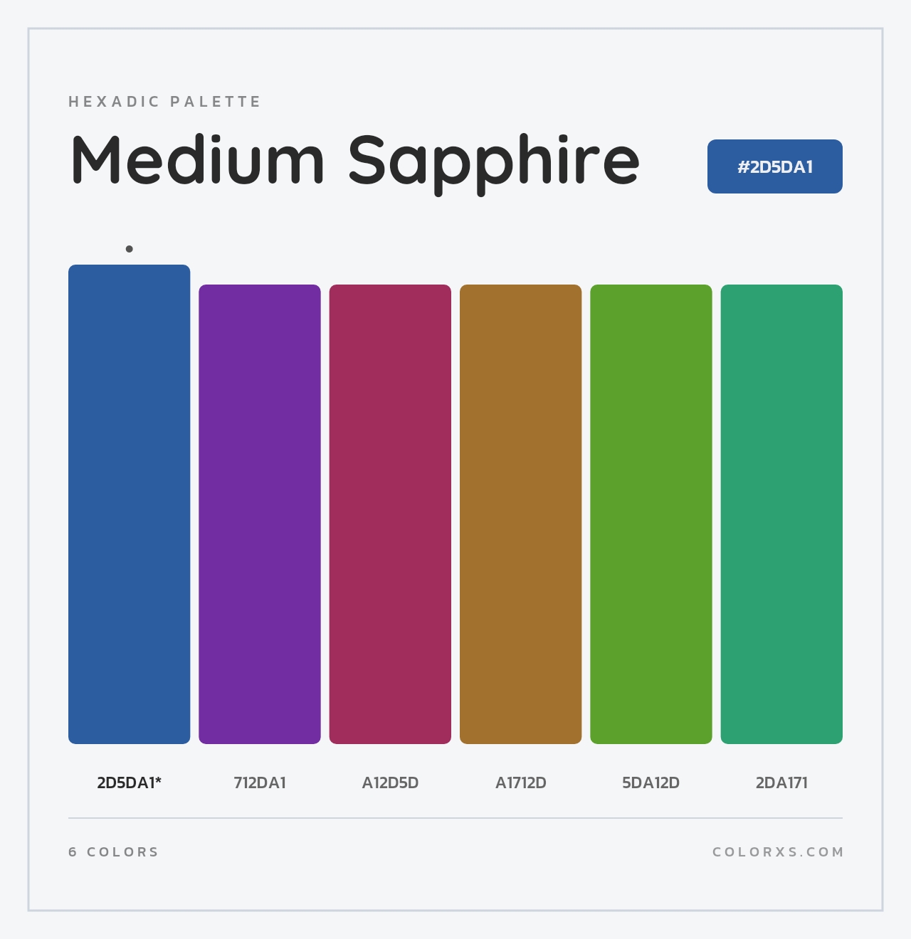 Medium Sapphire - Hexadic Color Palette
