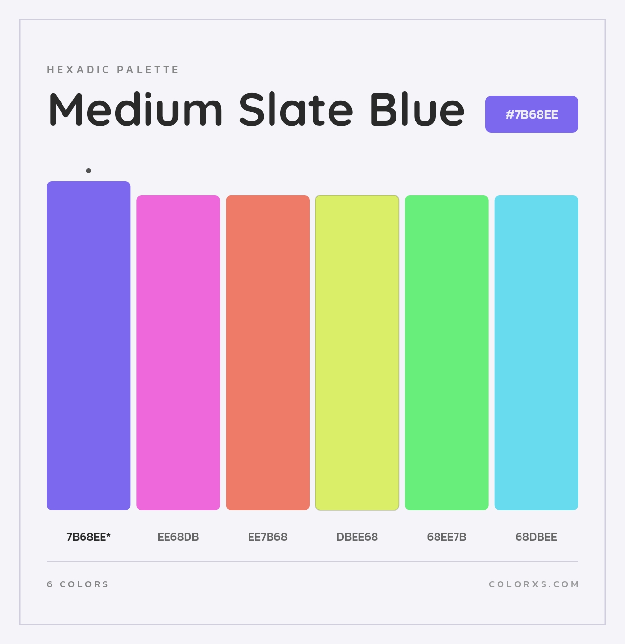 Medium Slate Blue - Hexadic Color Palette