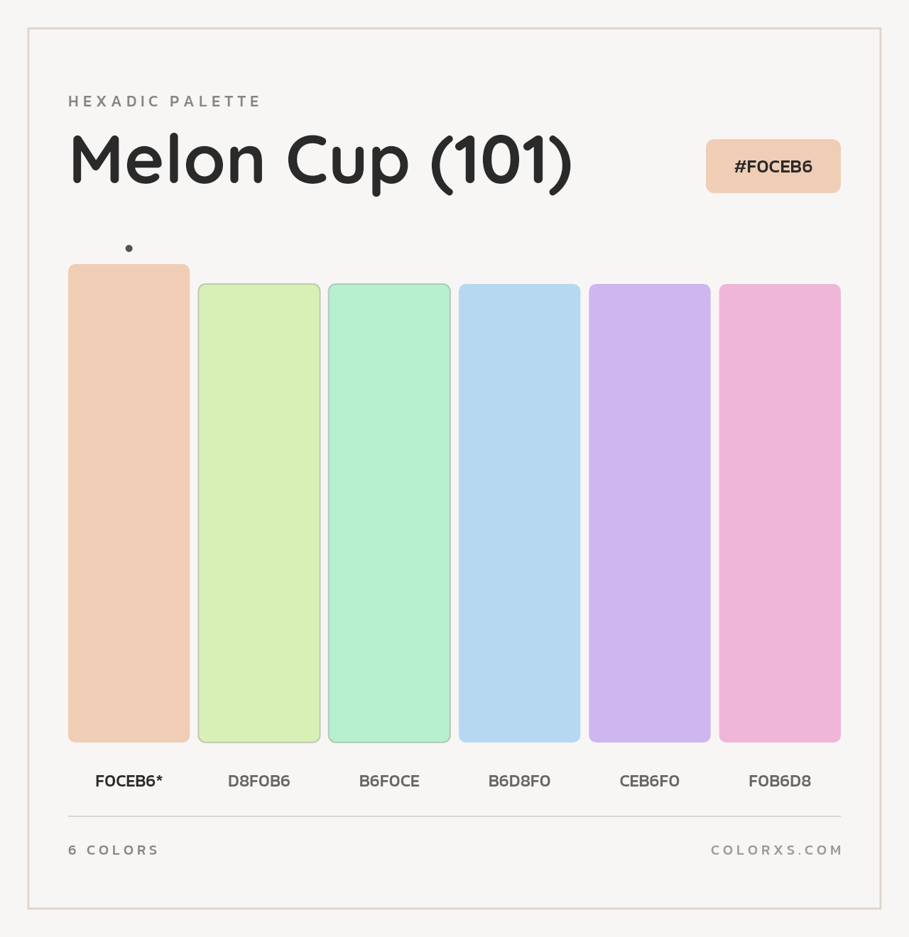 Melon Cup (101) - Hexadic Color Palette