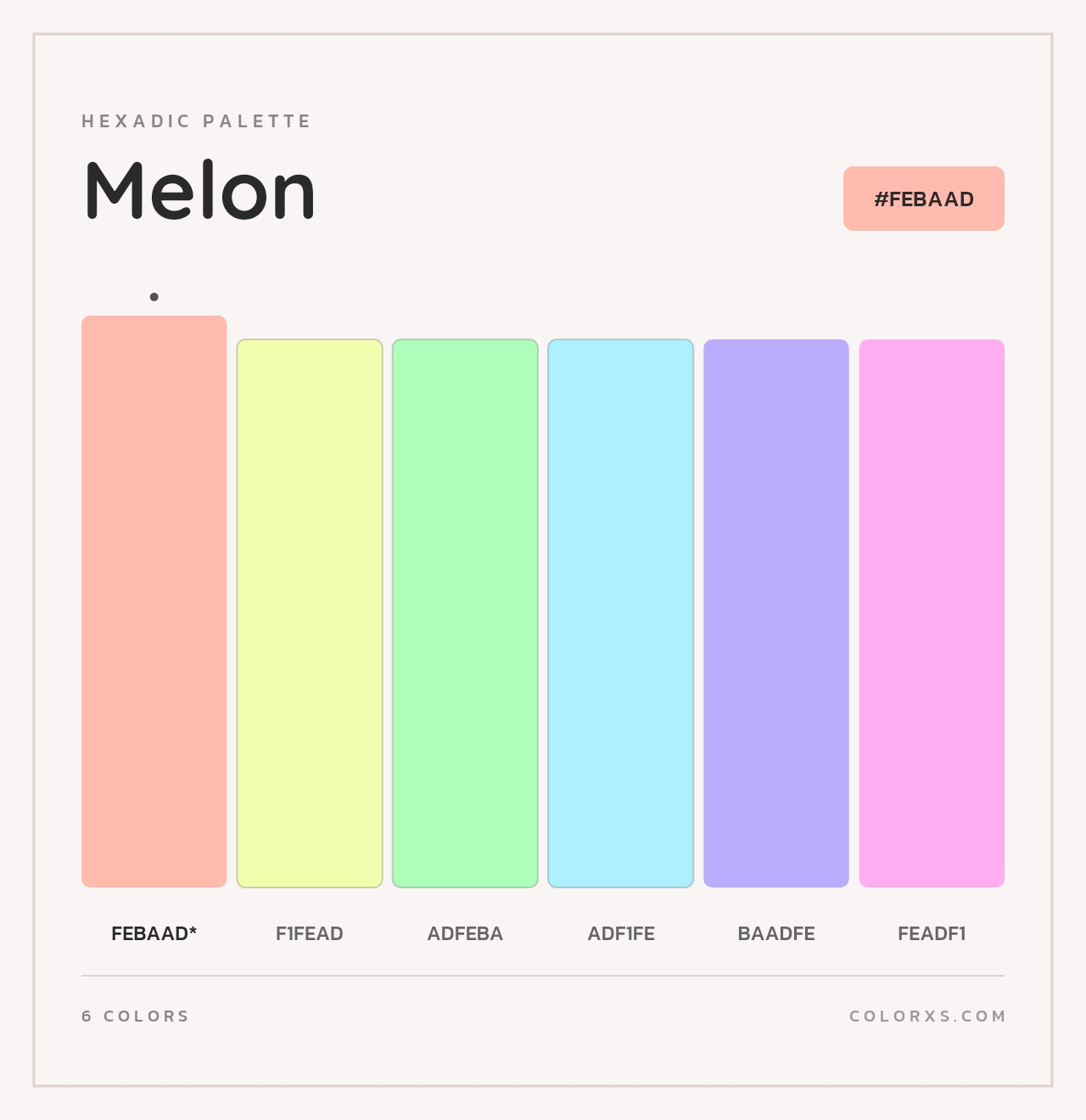 Melon - Hexadic Color Palette
