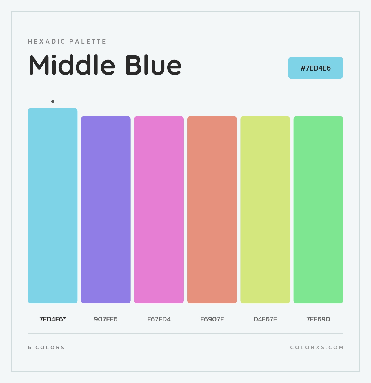 Middle Blue - Hexadic Color Palette