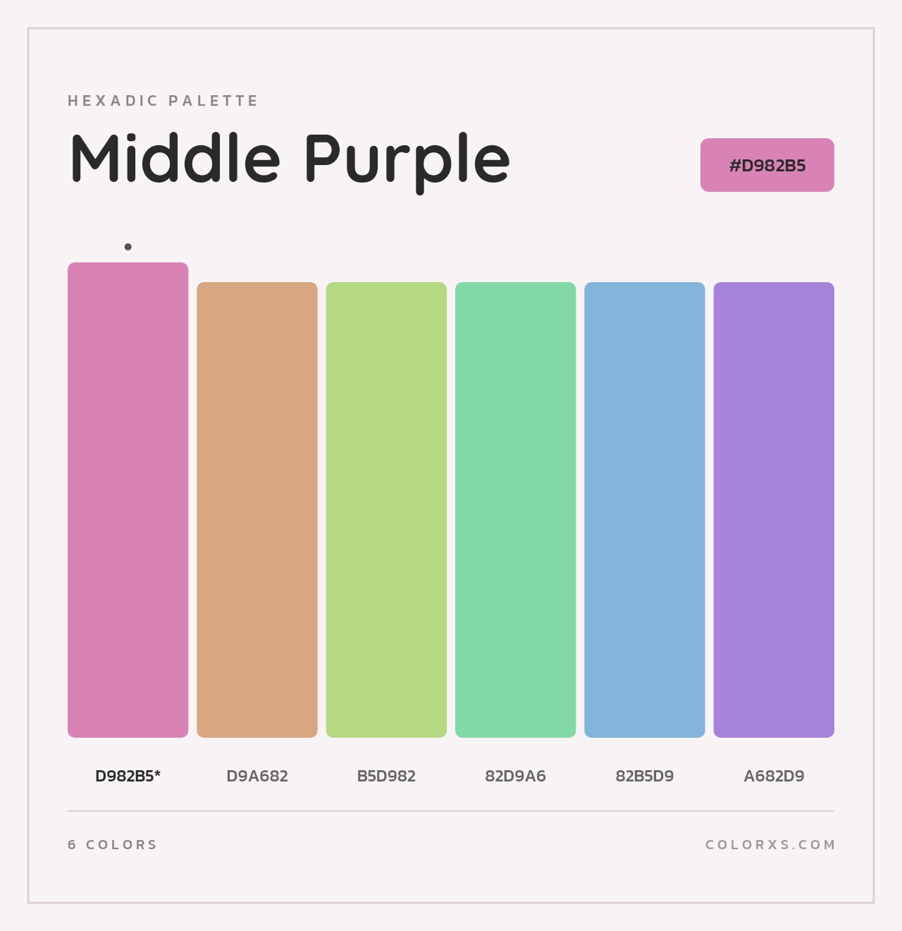 Middle Purple - Hexadic Color Palette
