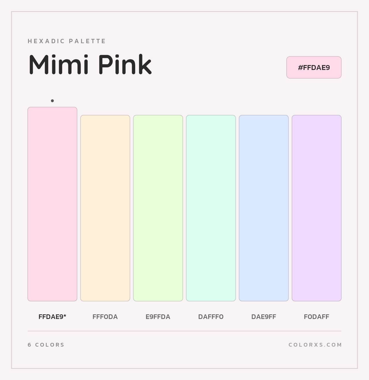 Mimi Pink - Hexadic Color Palette