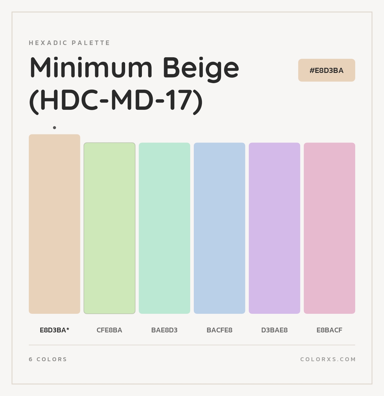 Minimum Beige (HDC-MD-17) - Hexadic Color Palette