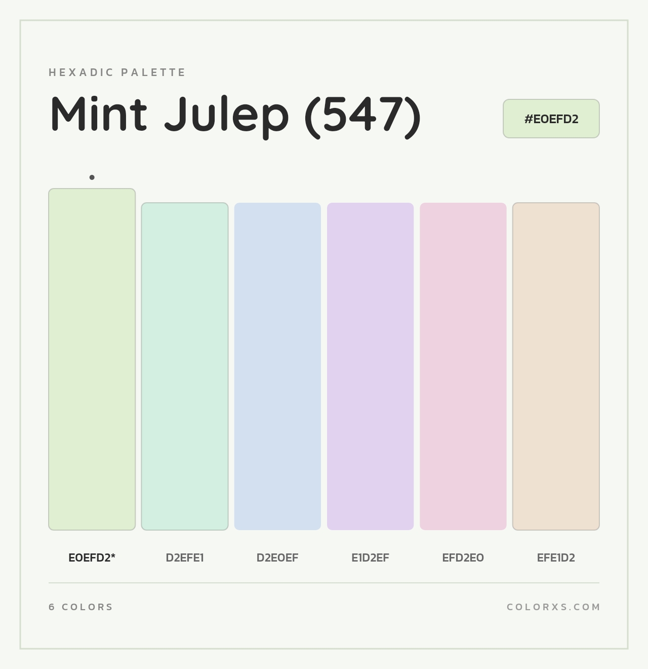 Mint Julep (547) - Hexadic Color Palette