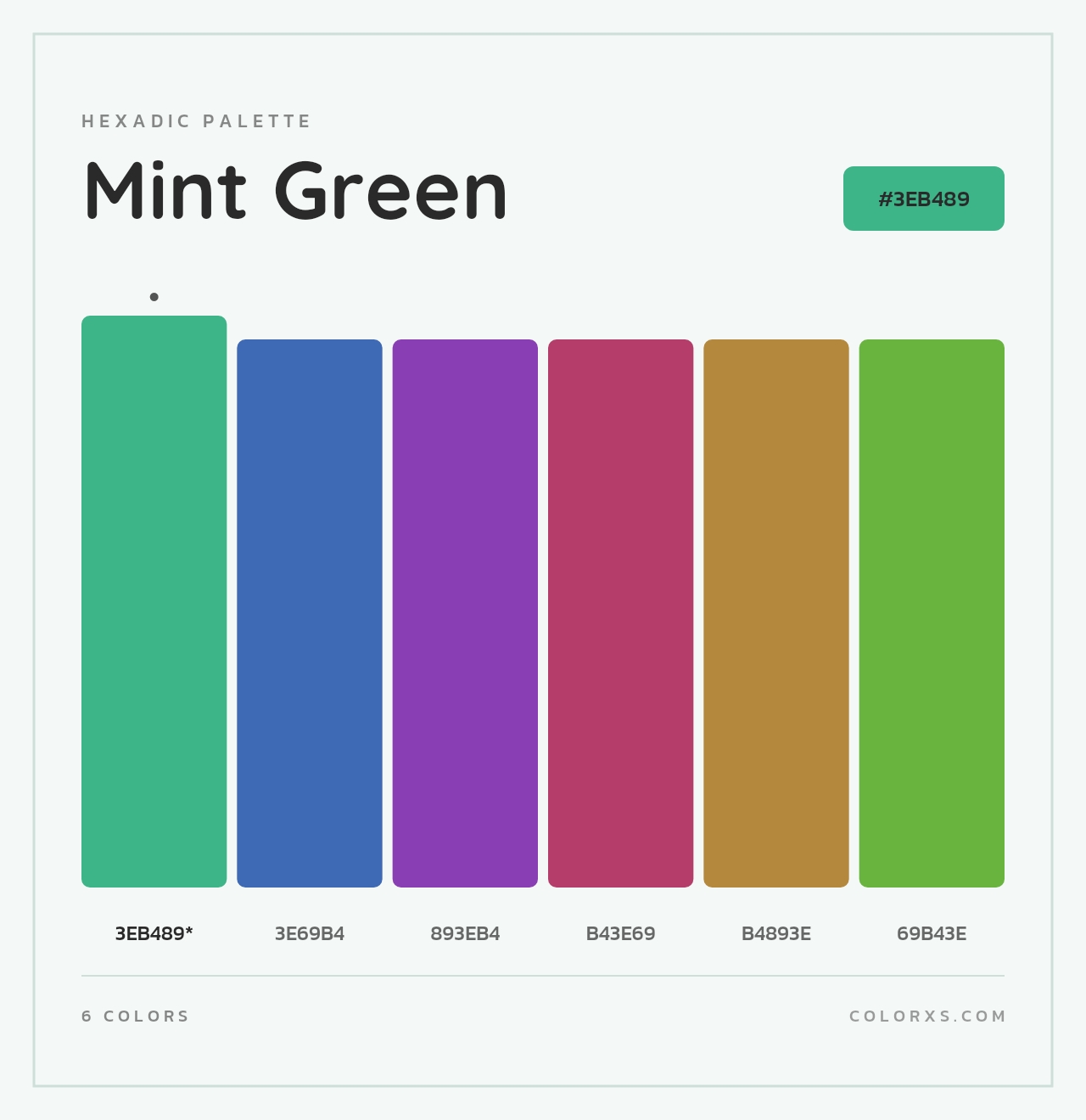 Mint Green - Hexadic Color Palette