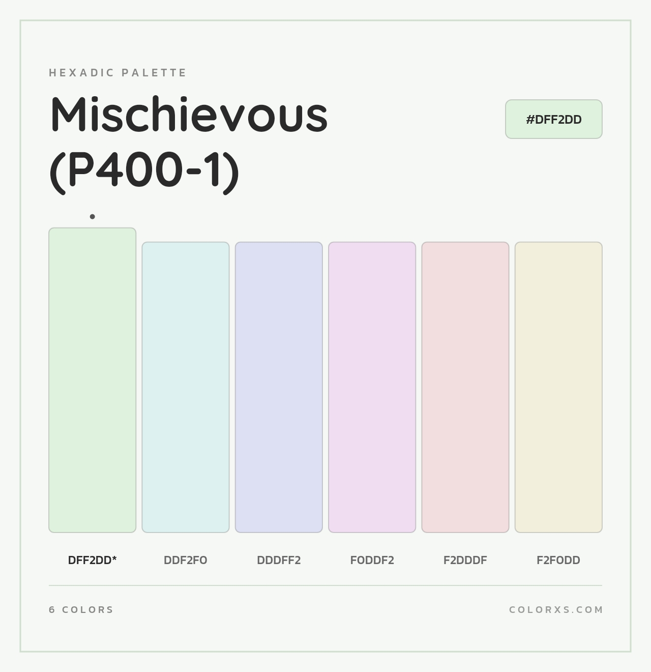 Mischievous (P400-1) - Hexadic Color Palette