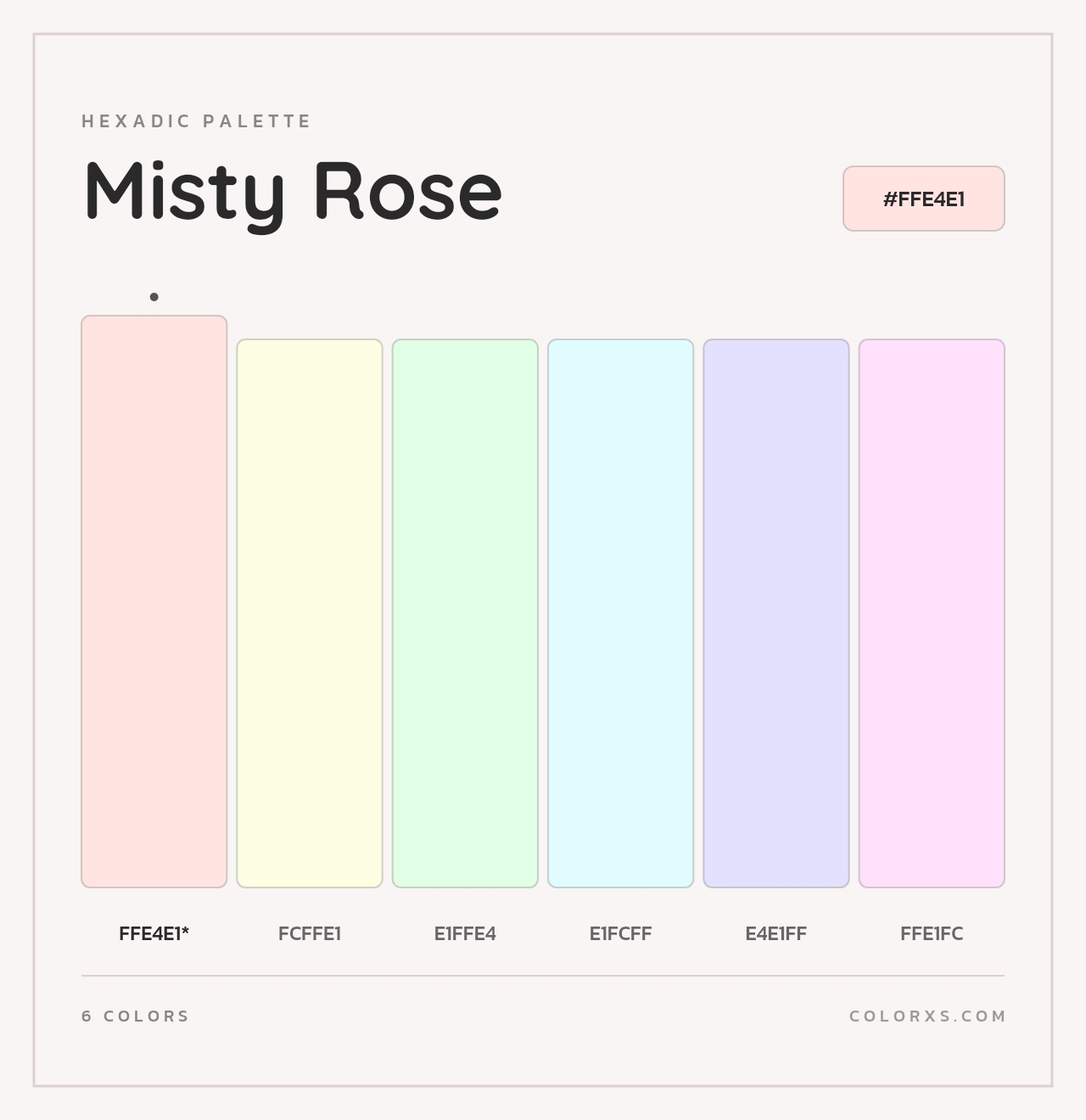 Misty Rose - Hexadic Color Palette