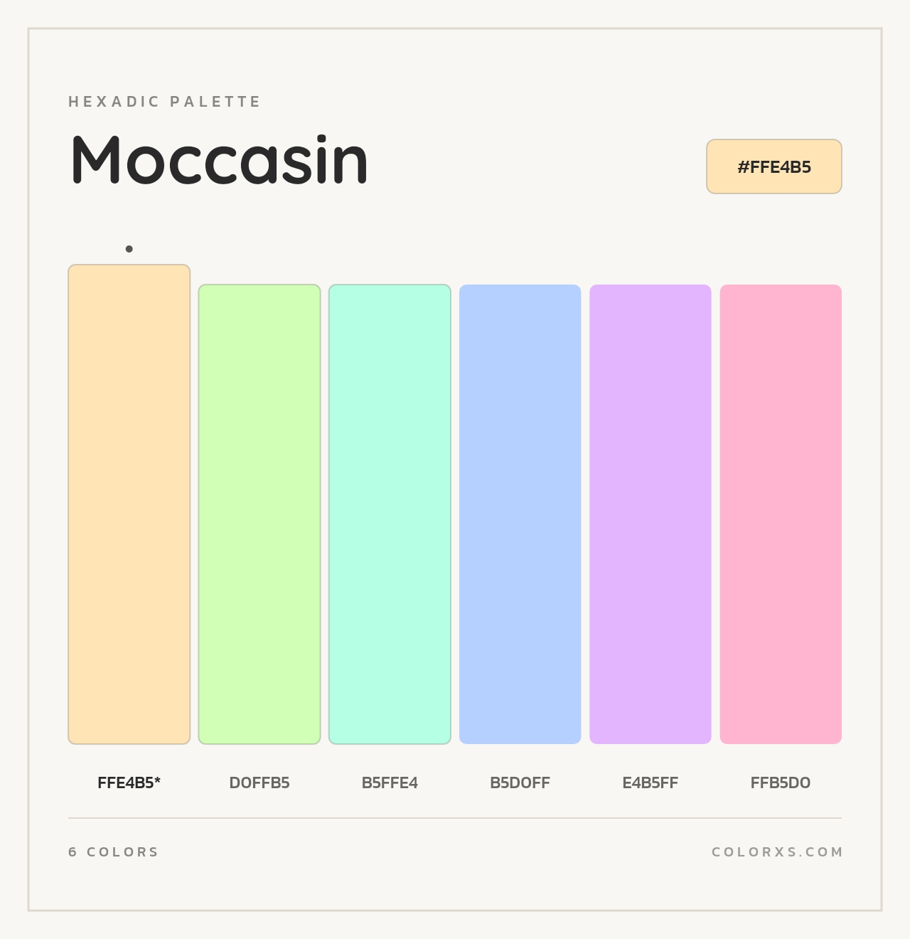 Moccasin - Hexadic Color Palette