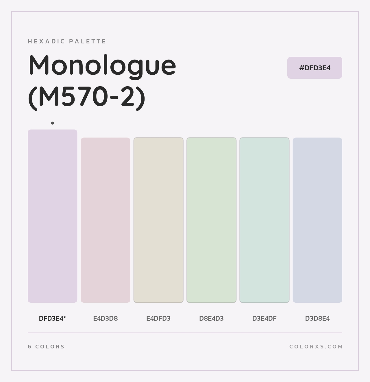 Monologue (M570-2) - Hexadic Color Palette