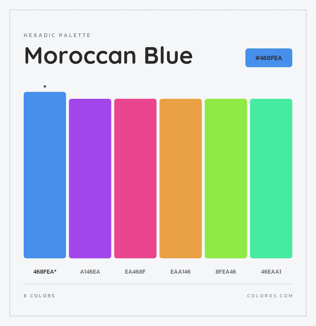 Moroccan Blue - Hexadic Color Palette