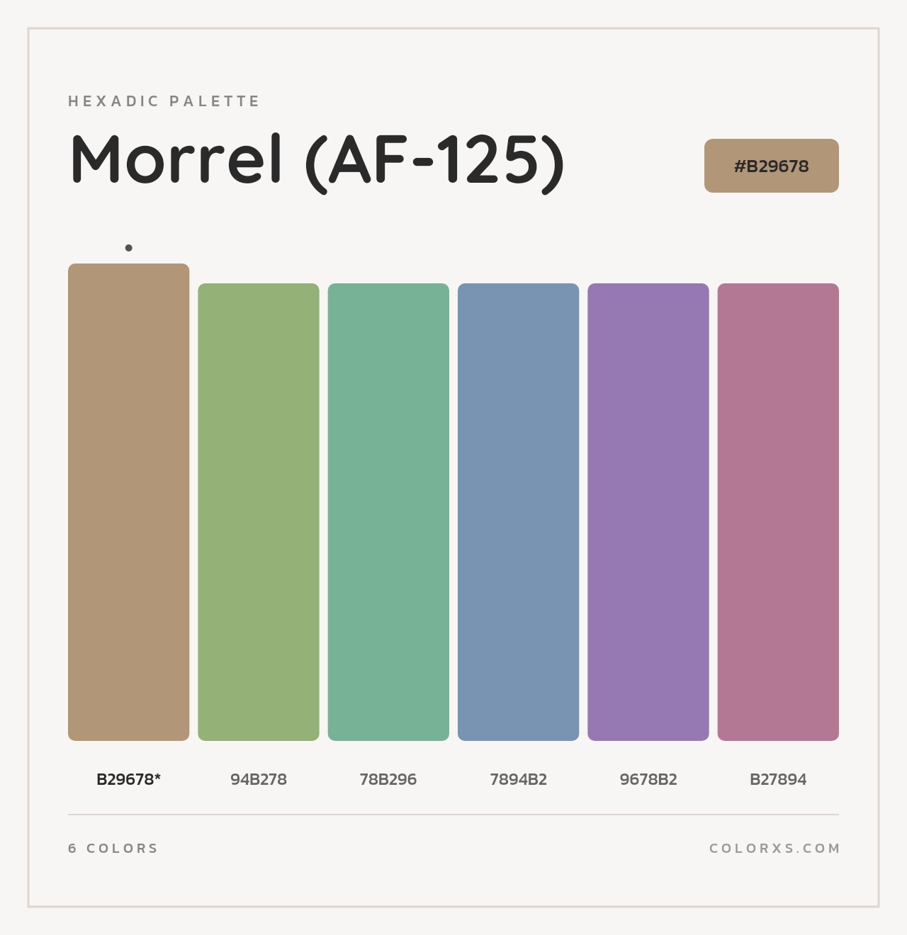 Morrel (AF-125) - Hexadic Color Palette