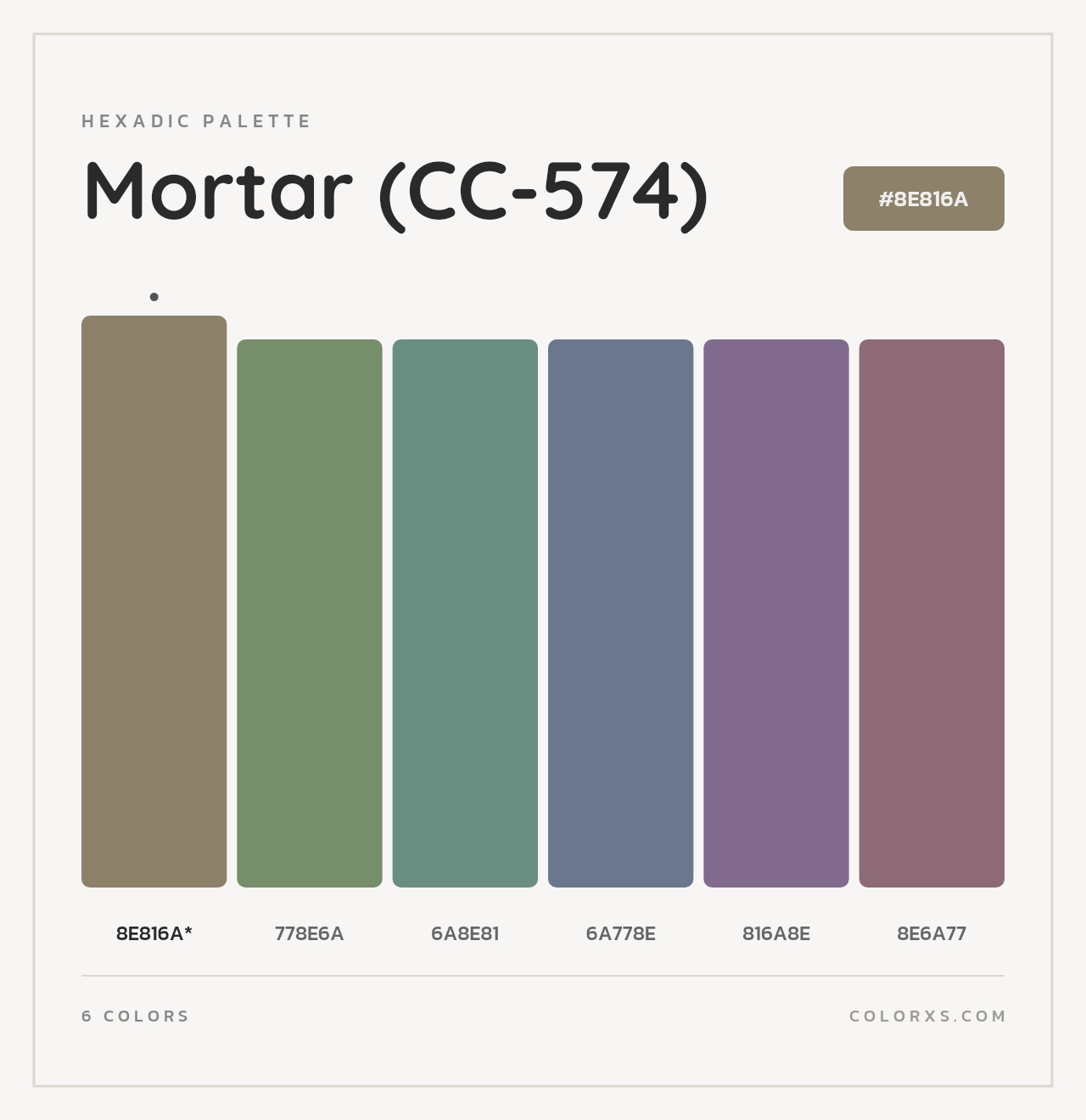 Mortar (CC-574) - Hexadic Color Palette