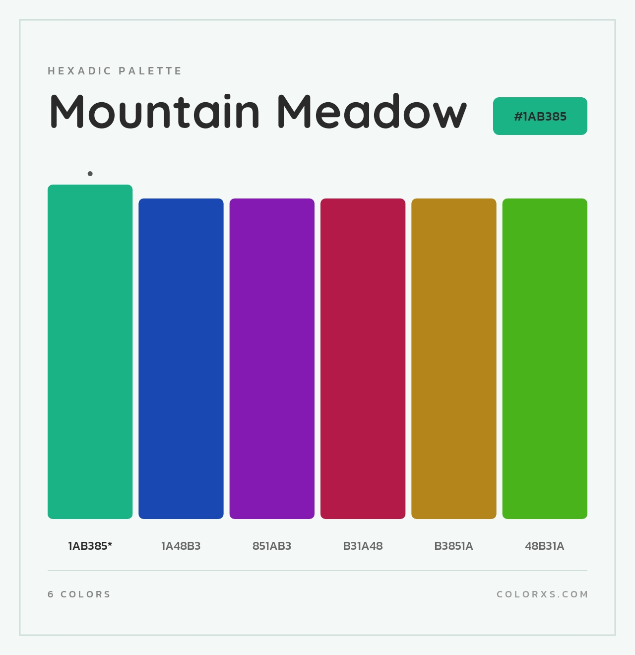 Mountain Meadow - Hexadic Color Palette