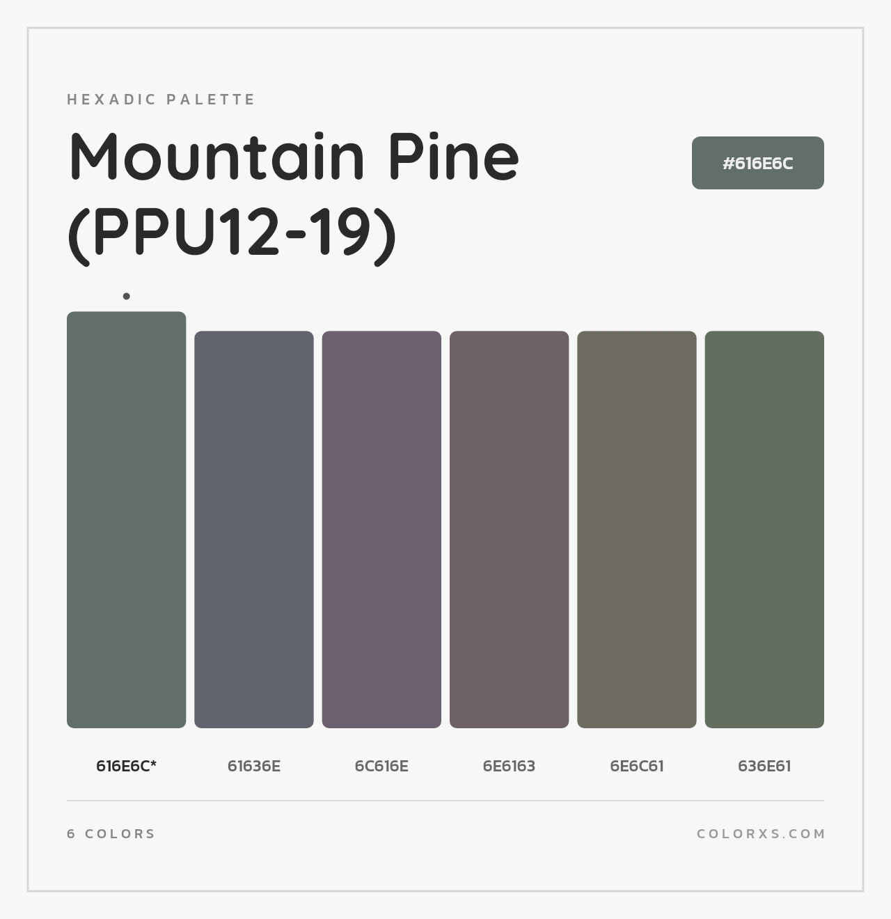 Mountain Pine (PPU12-19) - Hexadic Color Palette