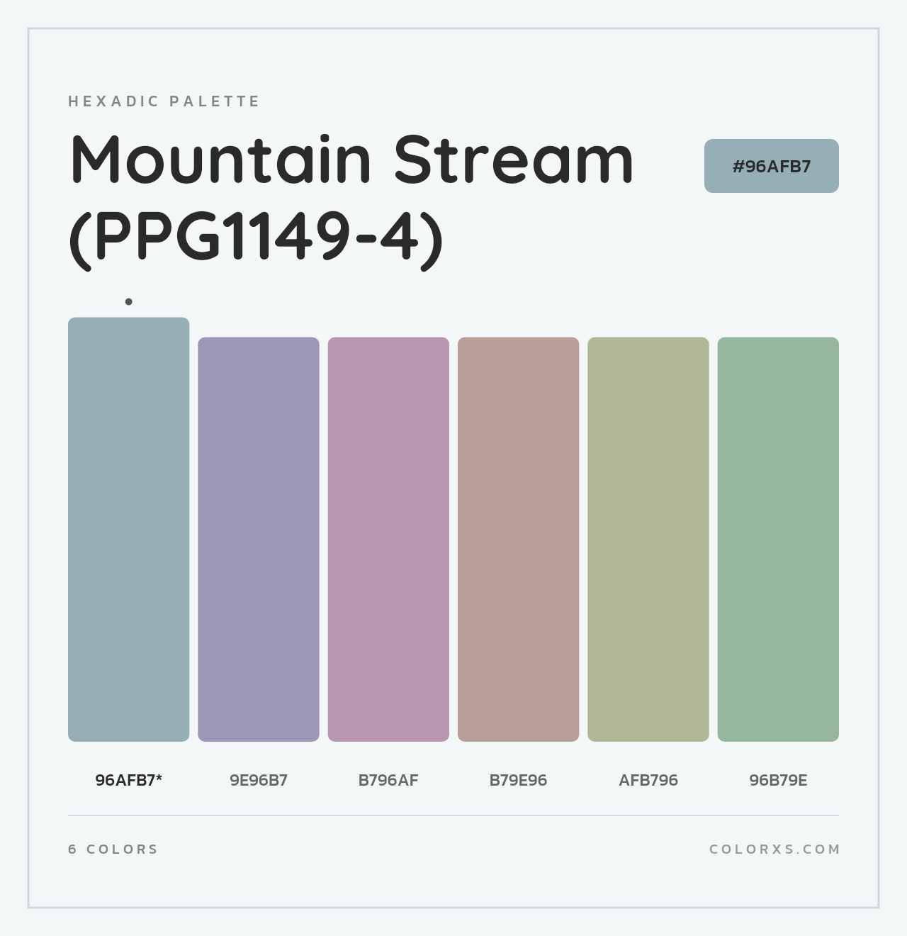 Mountain Stream (PPG1149-4) - Hexadic Color Palette