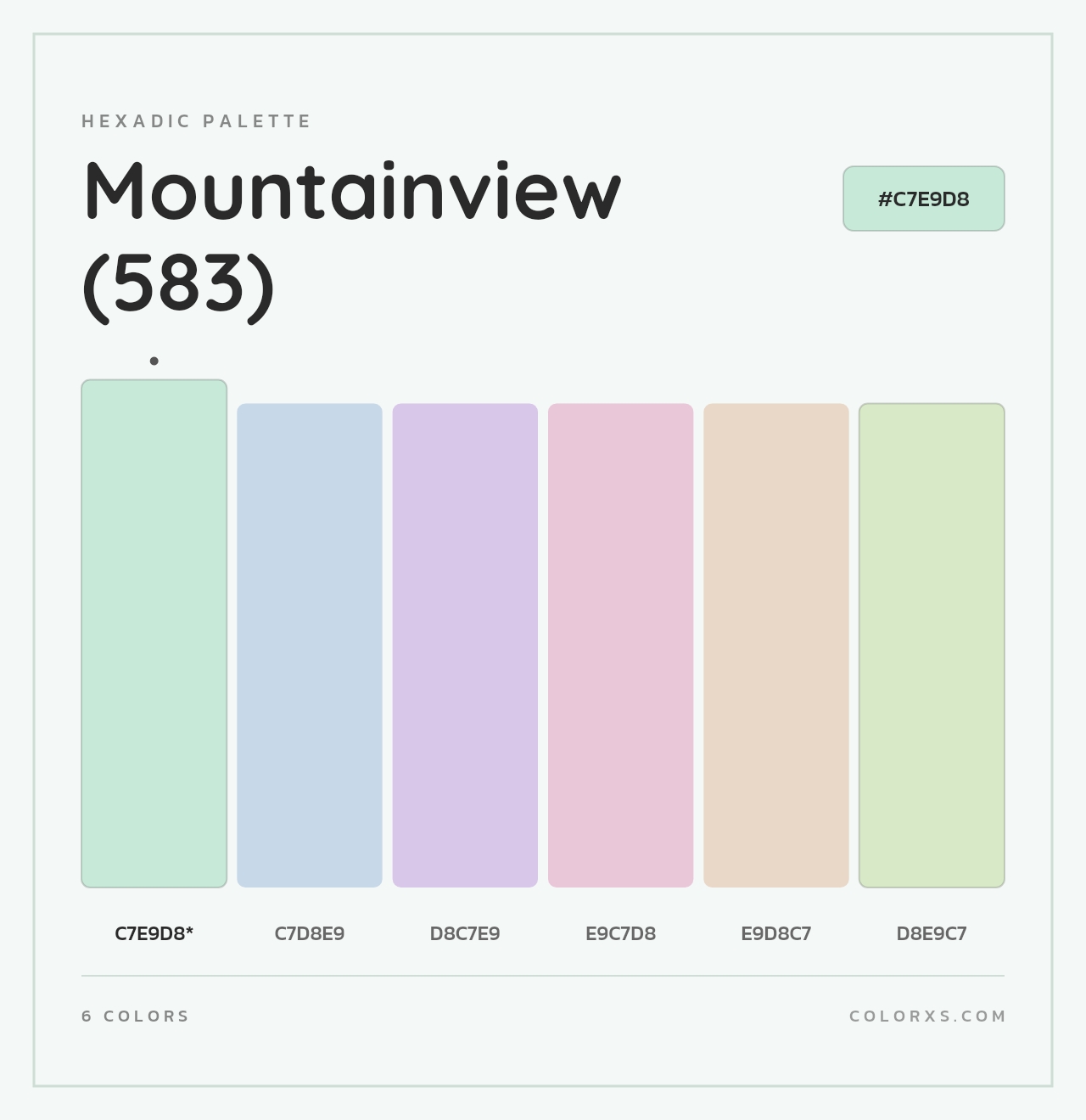 Mountainview (583) - Hexadic Color Palette