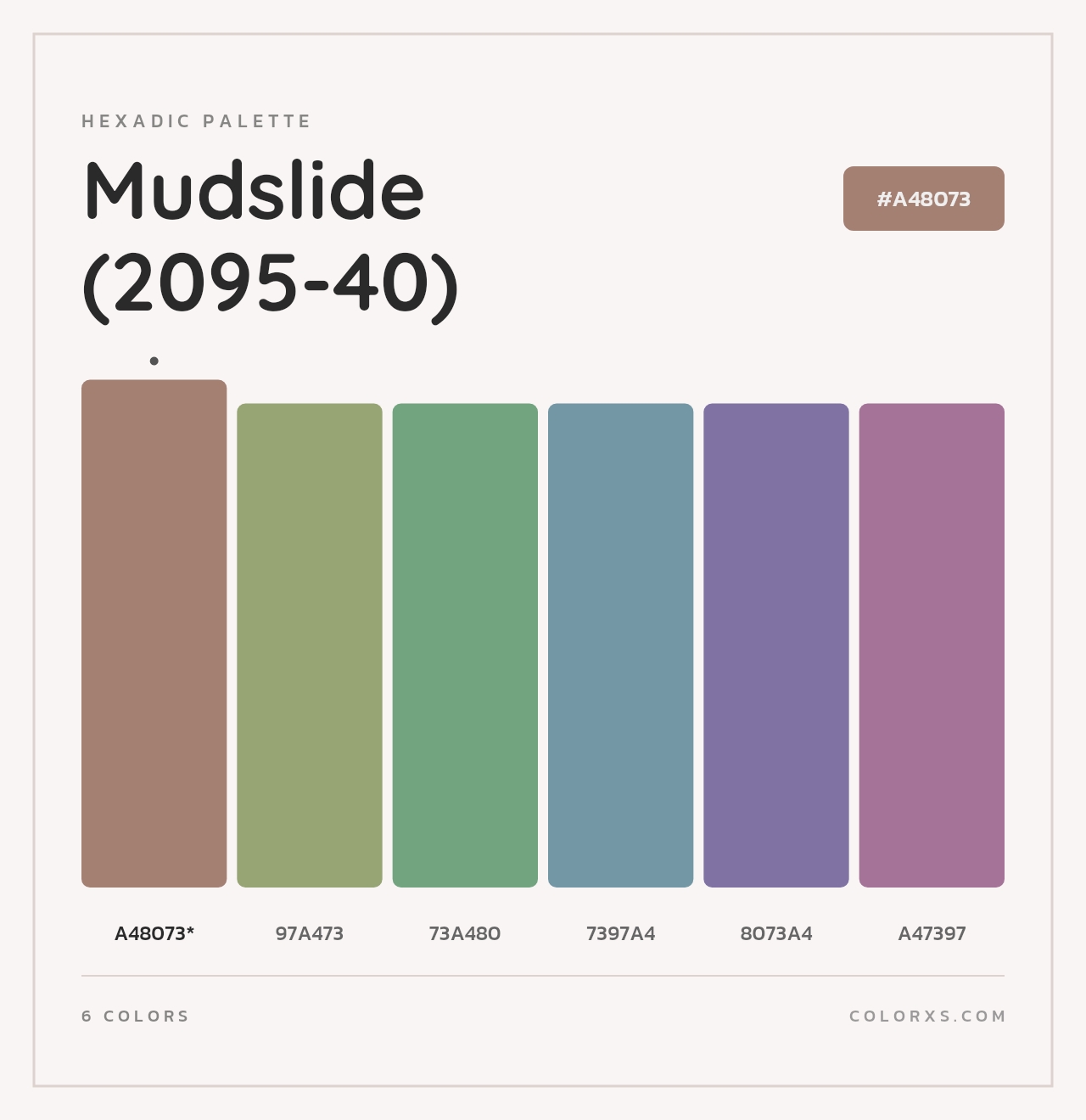 Mudslide (2095-40) - Hexadic Color Palette