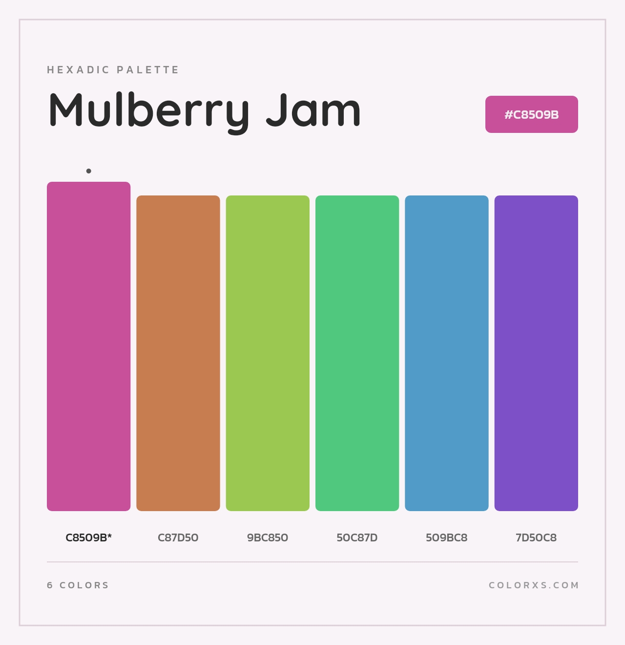 Mulberry Jam - Hexadic Color Palette