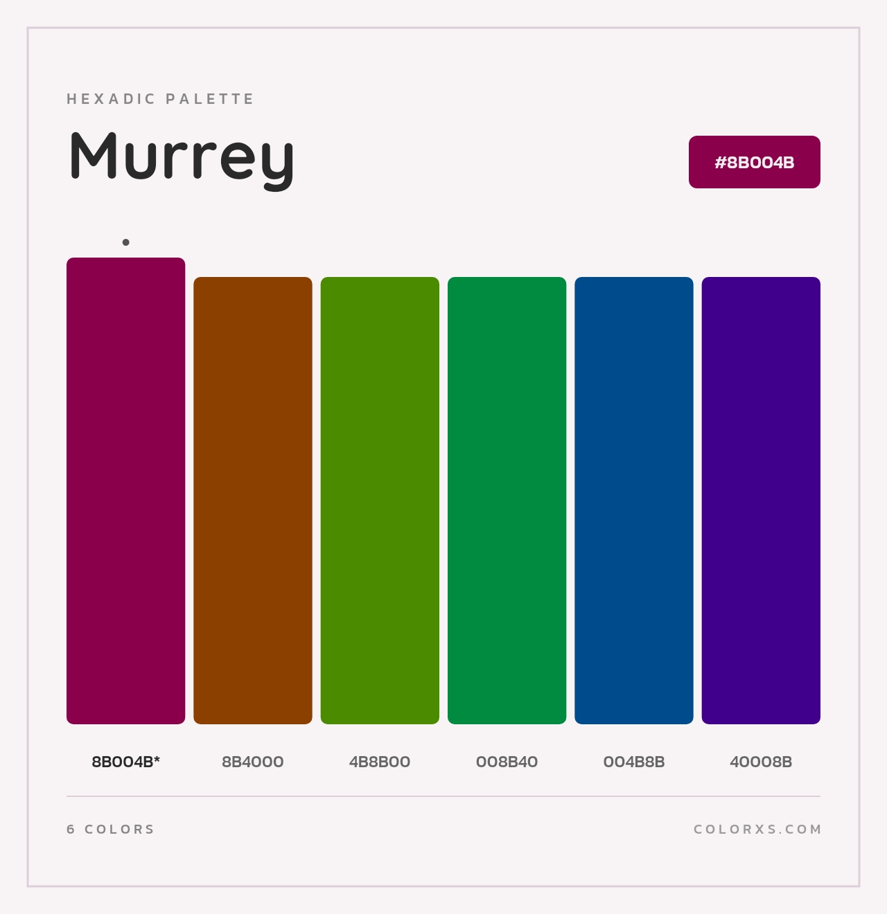 Murrey - Hexadic Color Palette