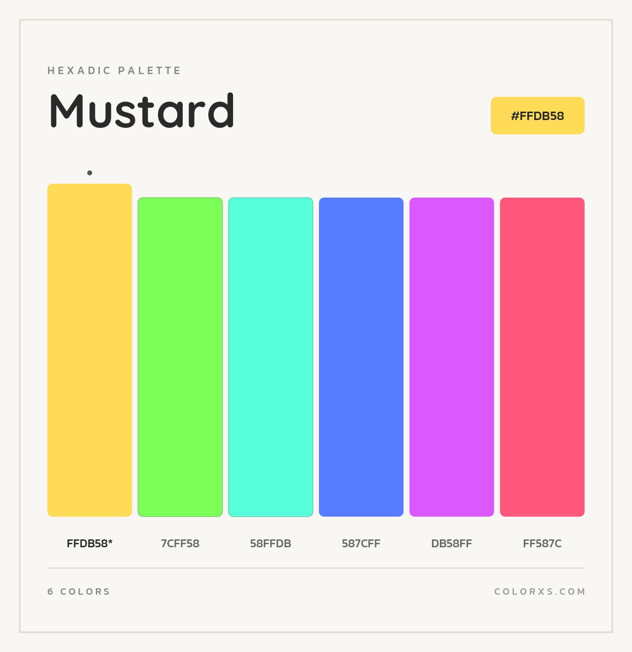 Mustard - Hexadic Color Palette
