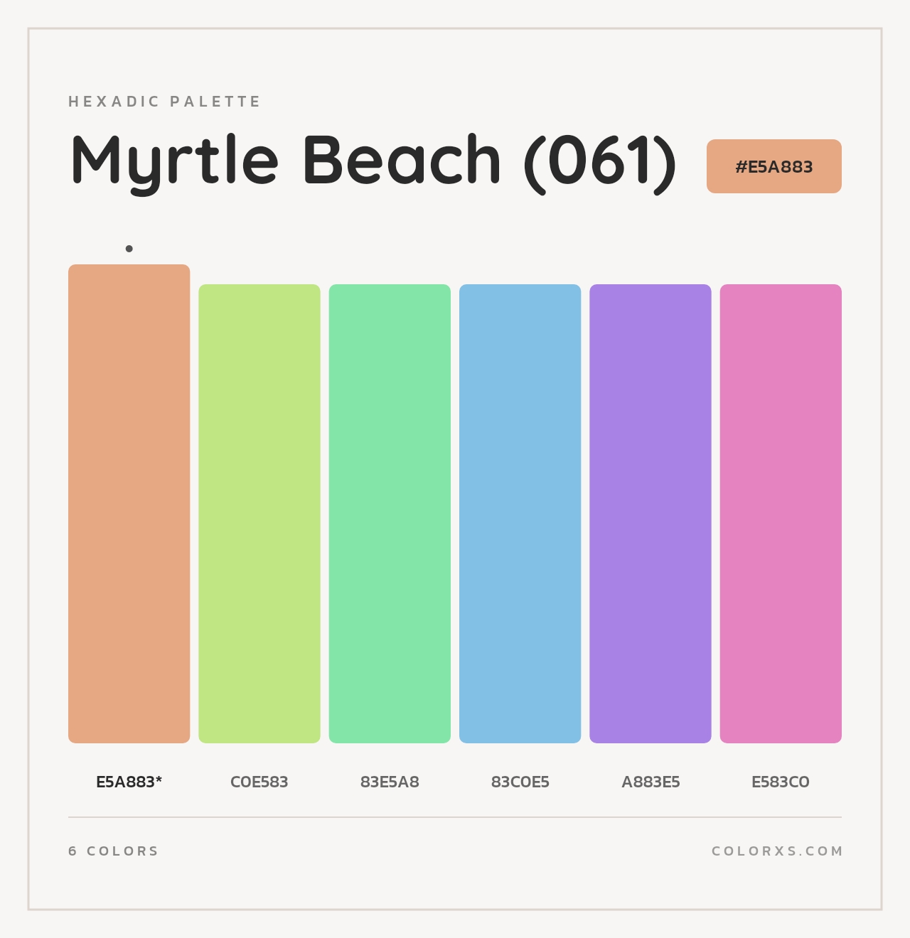 Myrtle Beach (061) - Hexadic Color Palette