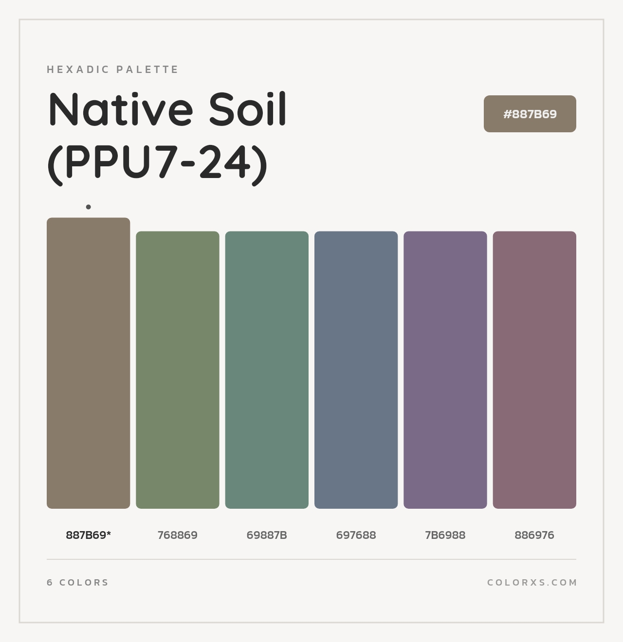 Native Soil (PPU7-24) - Hexadic Color Palette