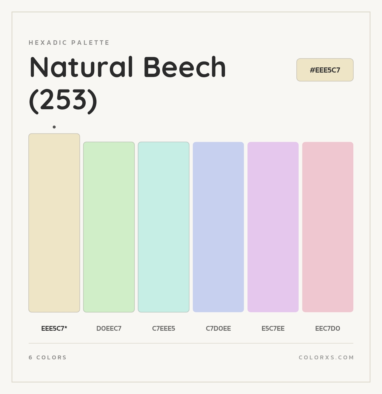 Natural Beech (253) - Hexadic Color Palette