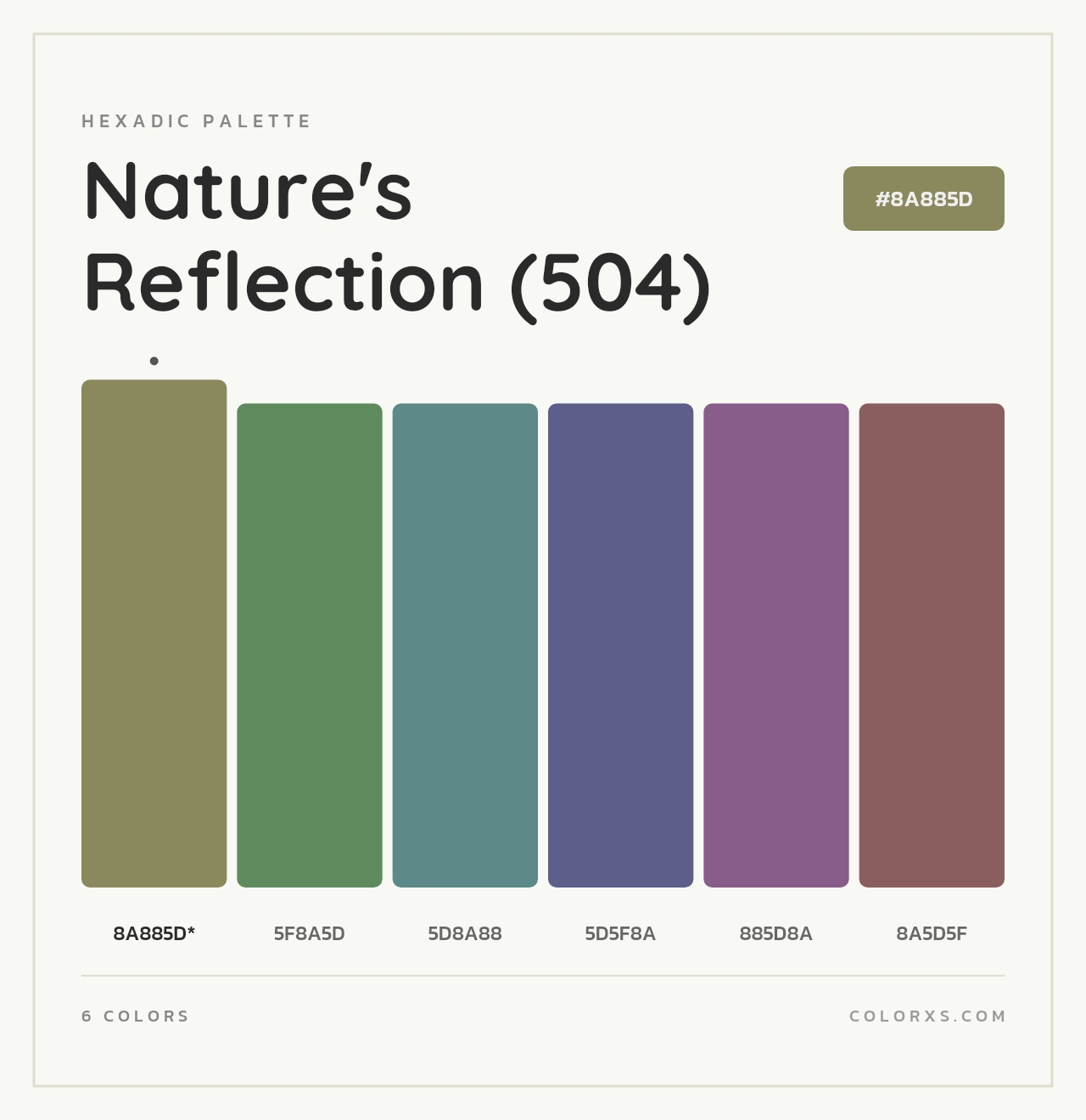 Nature's Reflection (504) - Hexadic Color Palette
