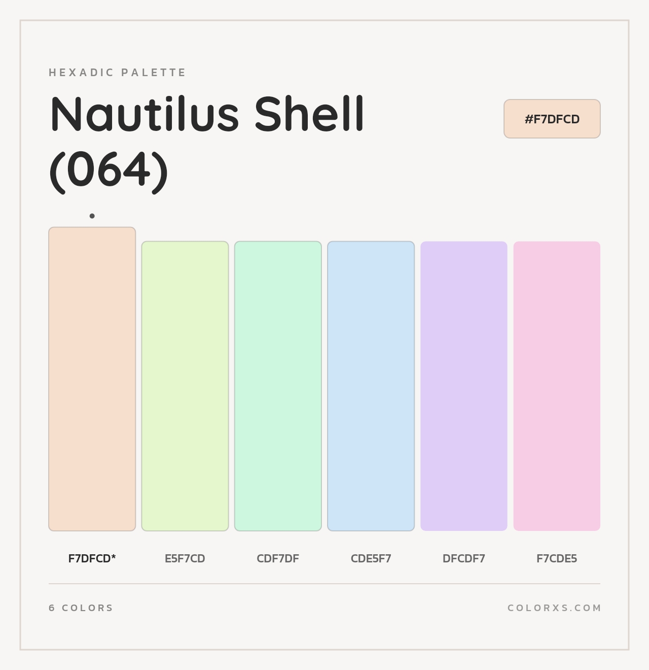 Nautilus Shell (064) - Hexadic Color Palette