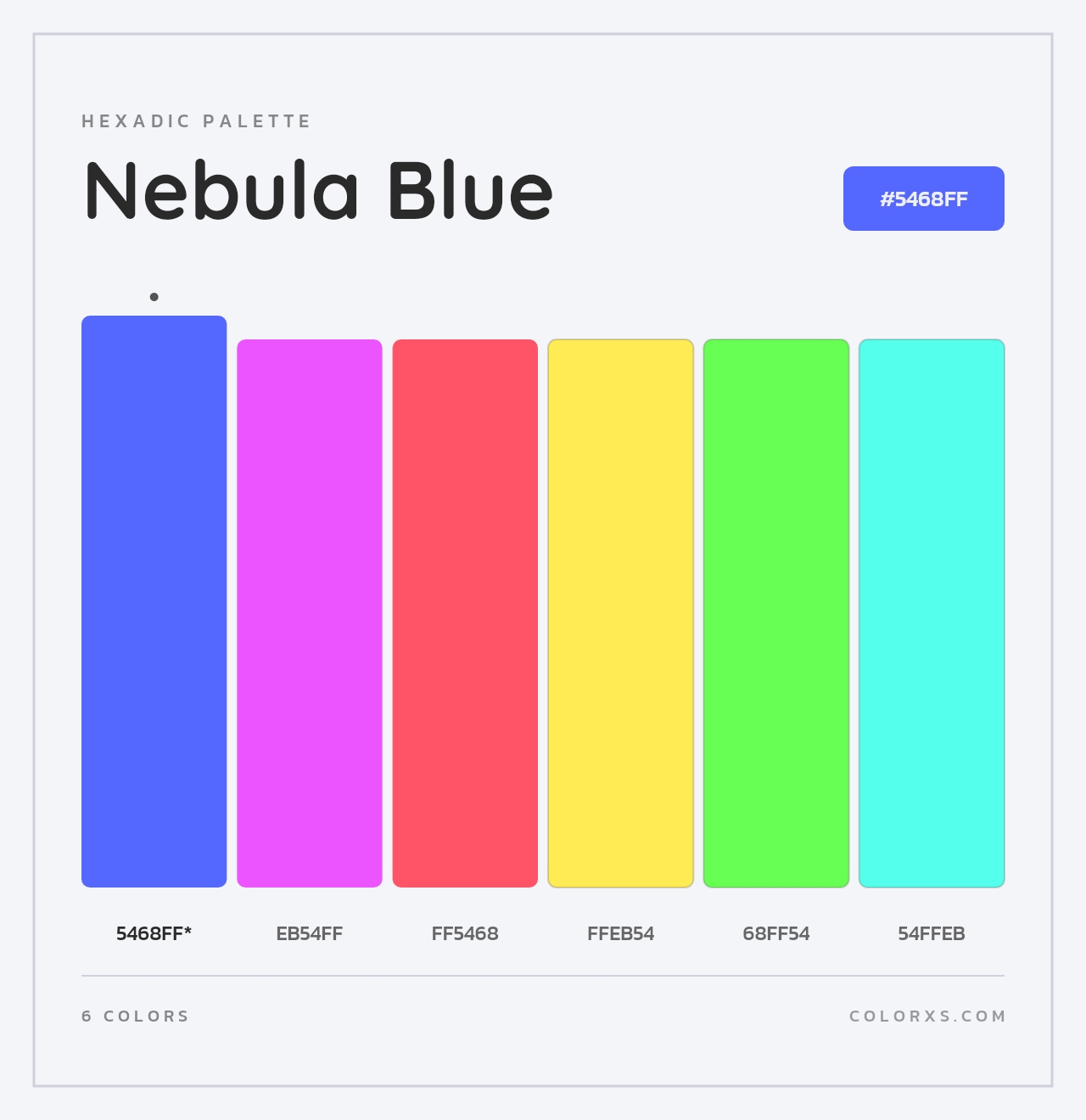 Nebula Blue - Hexadic Color Palette