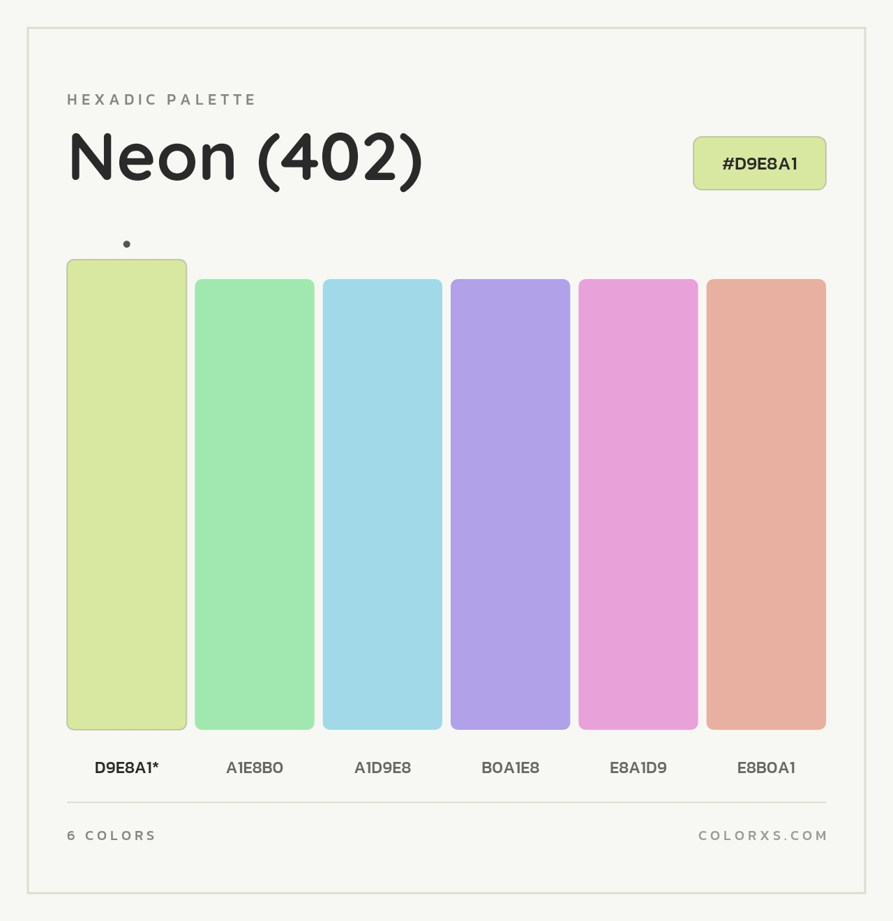 Neon (402) - Hexadic Color Palette