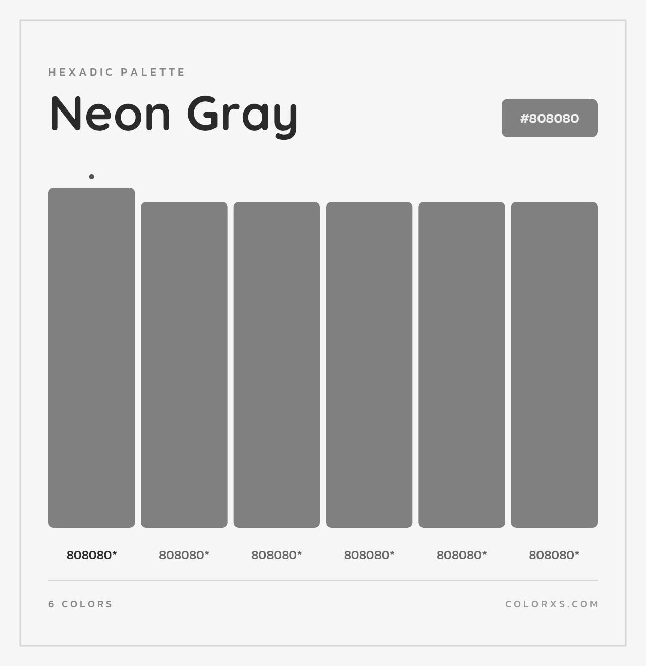 Neon Gray - Hexadic Color Palette