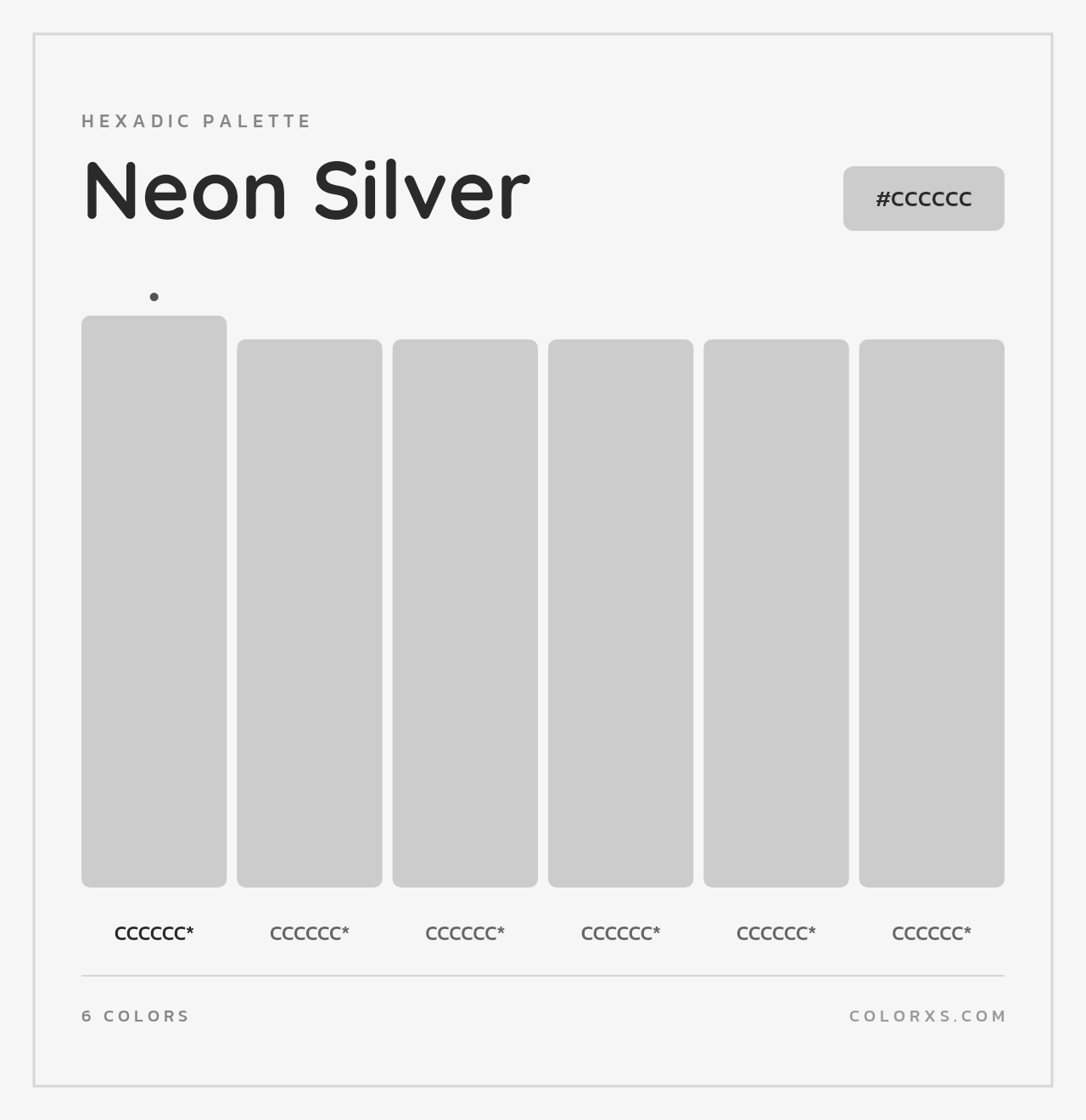 Neon Silver - Hexadic Color Palette