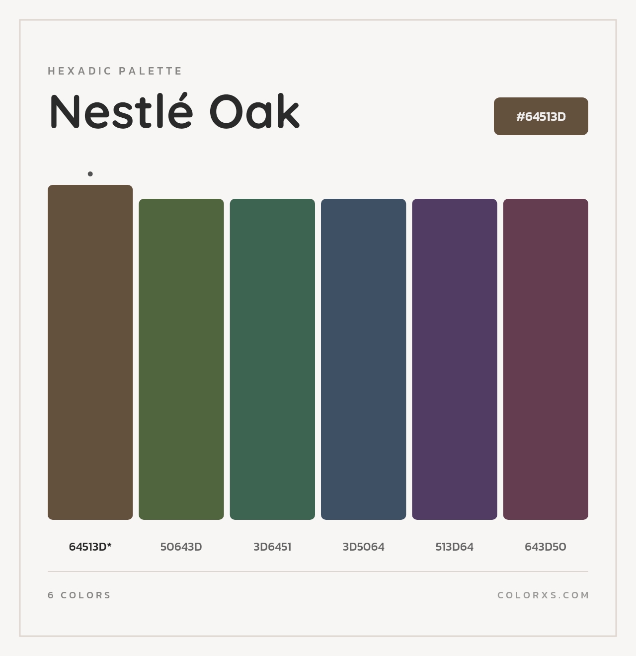 Nestlé Oak - Hexadic Color Palette