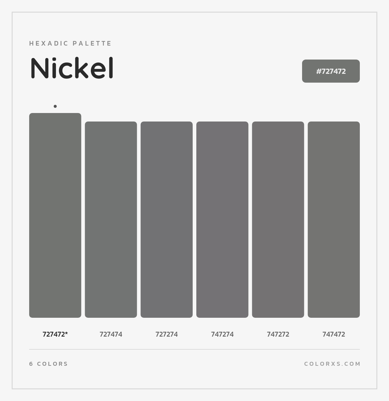 Nickel - Hexadic Color Palette