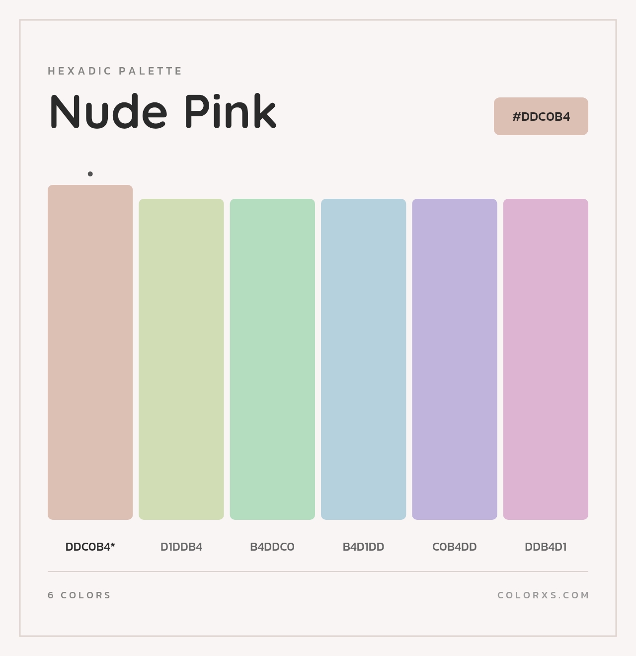 Nude Pink - Hexadic Color Palette