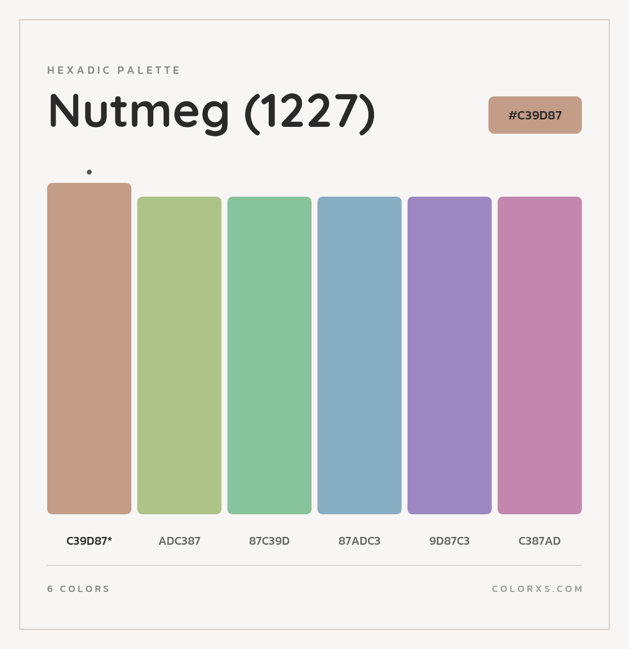 Nutmeg (1227) - Hexadic Color Palette
