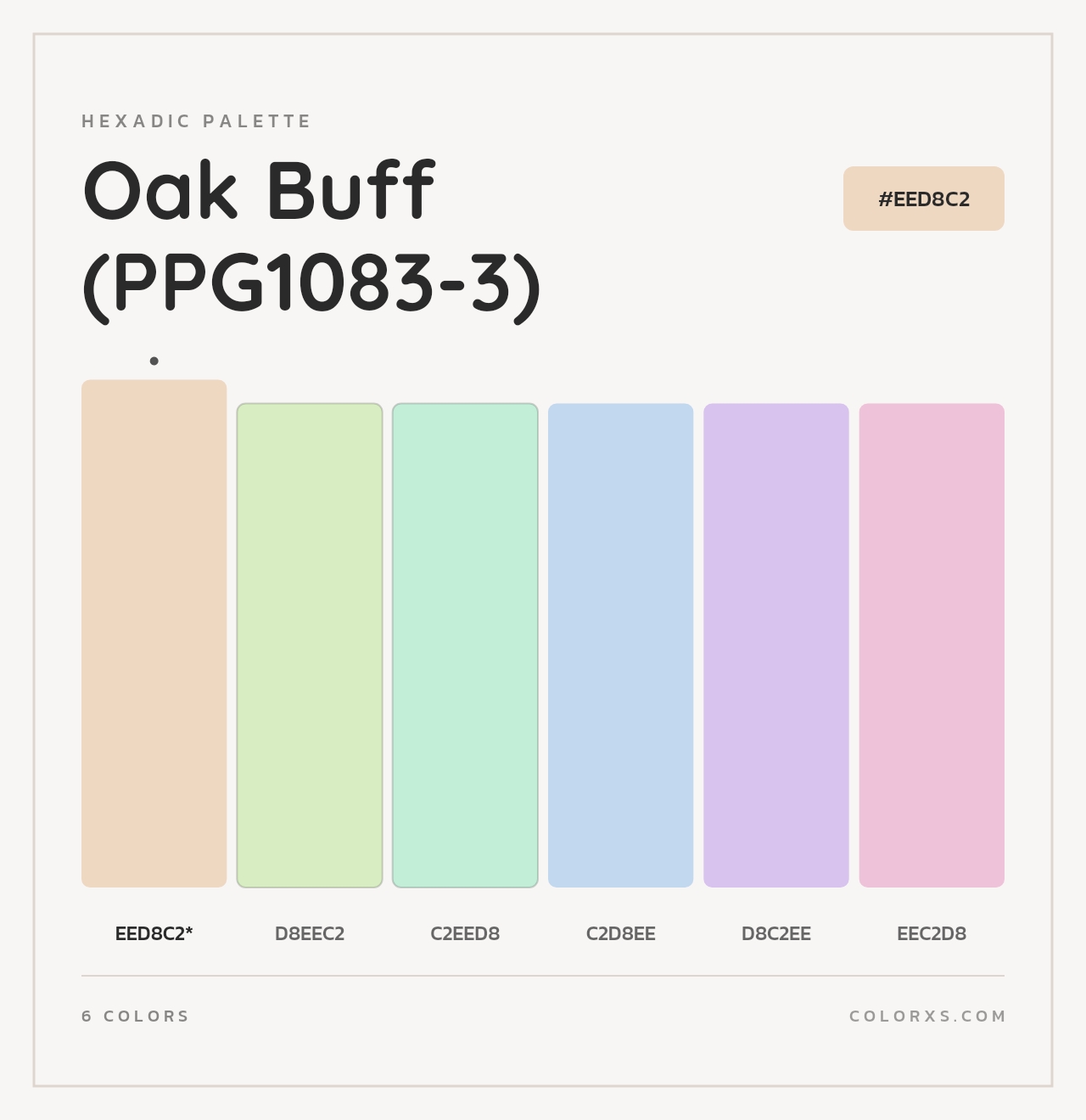 Oak Buff (PPG1083-3) - Hexadic Color Palette