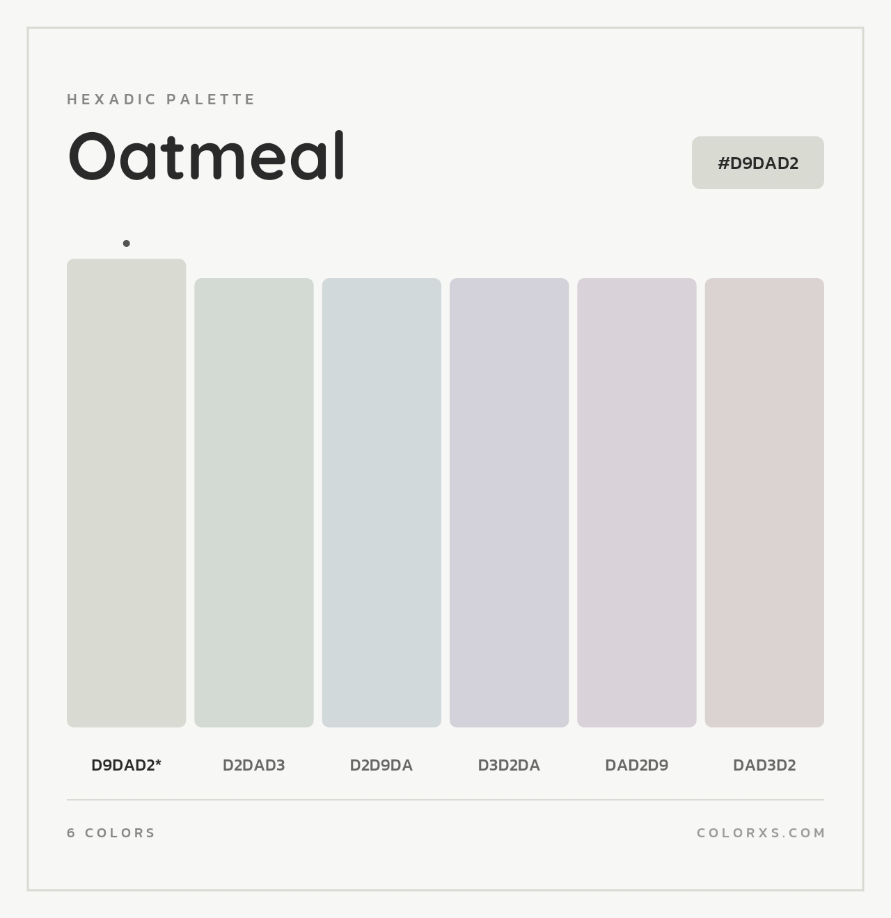 Oatmeal - Hexadic Color Palette