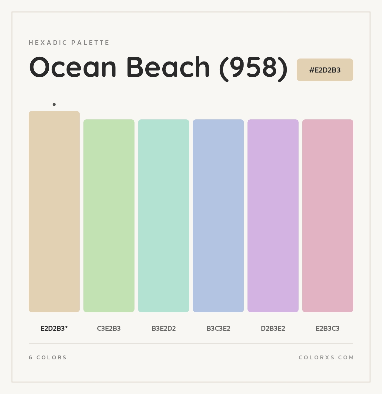 Ocean Beach (958) - Hexadic Color Palette
