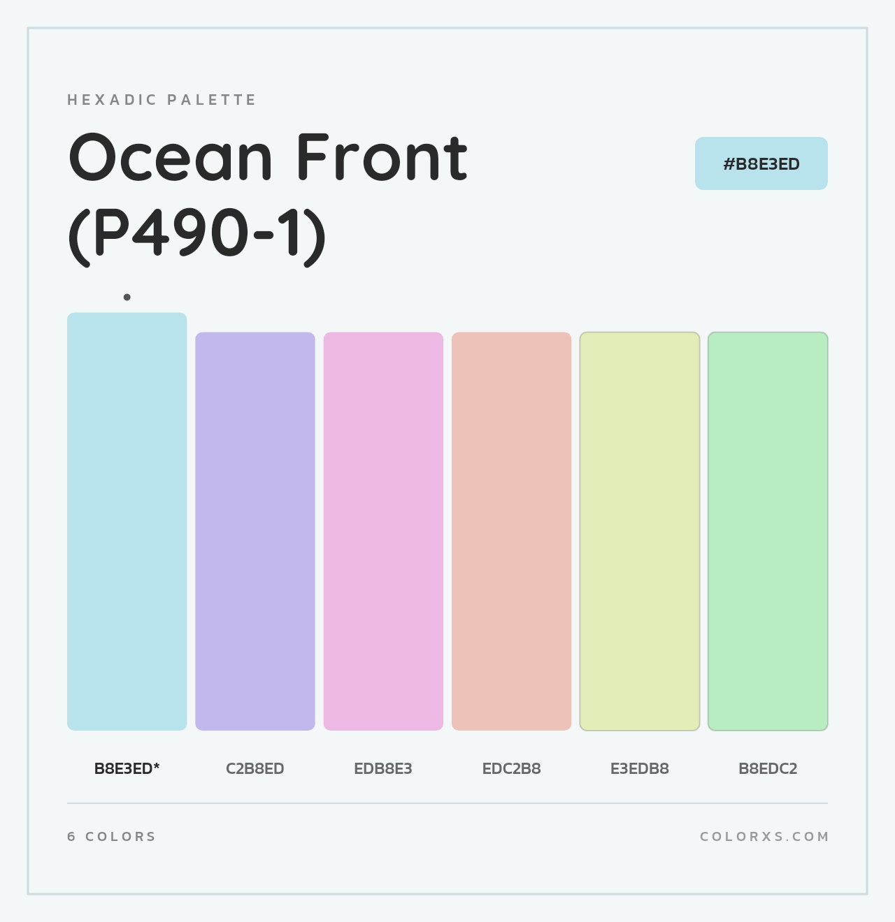 Ocean Front (P490-1) - Hexadic Color Palette
